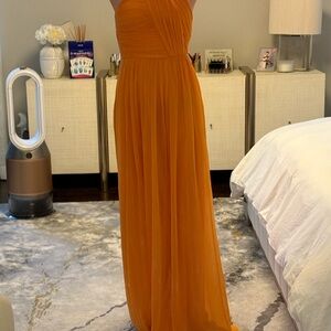 Elegant Orange Evening Gown